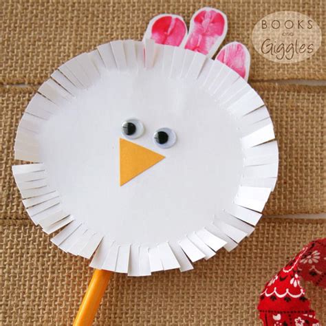 Spinning Chicken Craft for Toddlers & Preschoolers | AllFreeKidsCrafts.com