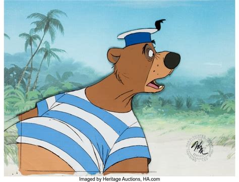 Bedknobs and Broomsticks Fisherman Bear Production Cel Walt Disney, 1971 by Walt Disney Studios ...