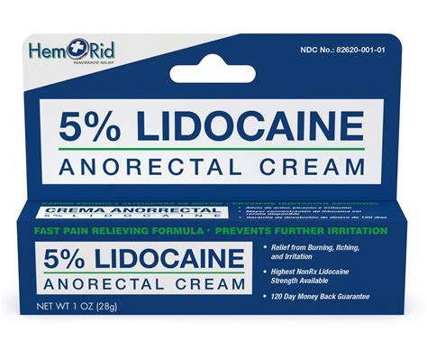 Hemorrhoid Cream with Lidocaine 5% | HemRid