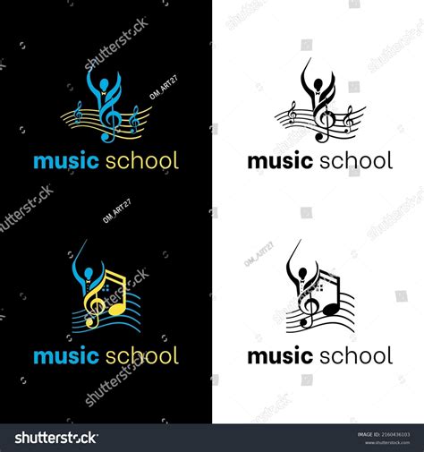 Modern Music School Logo Design Template Stock Vector (Royalty Free ...