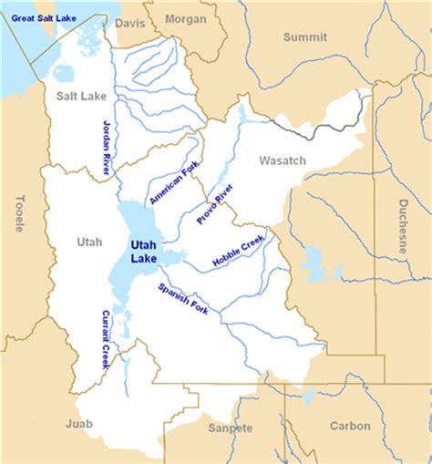 The Jordan River basin that contains both the inflows and outflows for ...