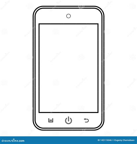 Smartphone Outline Mobile Phone Vector Eps10. Smartphone Outline Sign. Mobile Phone Outline Icon ...