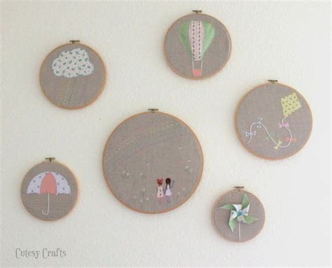 Free Embroidery Hoop Art Patterns - Cutesy Crafts