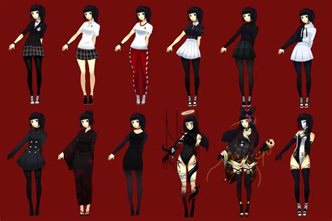 Yuna Sasaki (Persona 5 OC) Outfits by novavaermina on DeviantArt