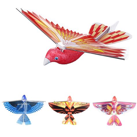 10.6Inches Electric Flying Flapping Wing Bird Toy Rechargeable Plane ...