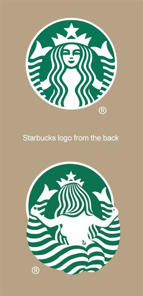 The New Starbucks Logo From Behind | Starbucks logo, Funny logo, Starbucks