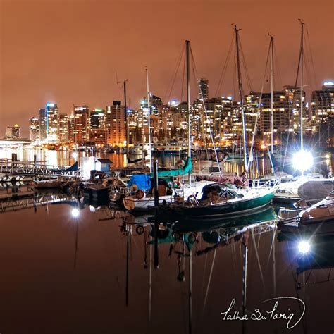 Vancouver Coal Harbour Nights iPad Wallpapers Free Download