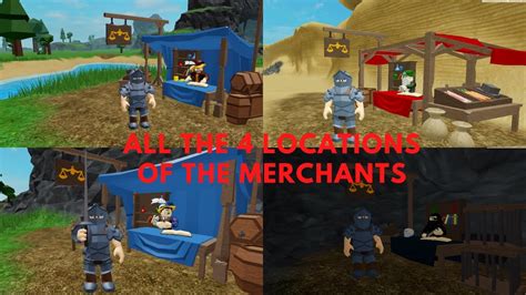 All The 4 LOCATIONS OF MERCHANTS In Roblox Survival Game - YouTube