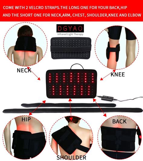 dgyao® Near Infrared Light Therapy Pad with Wrap & Straps(One Pad ...