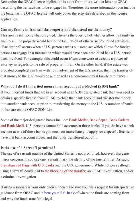 Ofac License Iran Inheritance Law - xylasopa