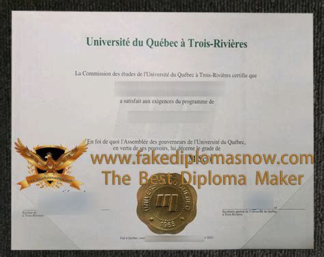 Buy a realistic fake UQTR degree certificate in Canada