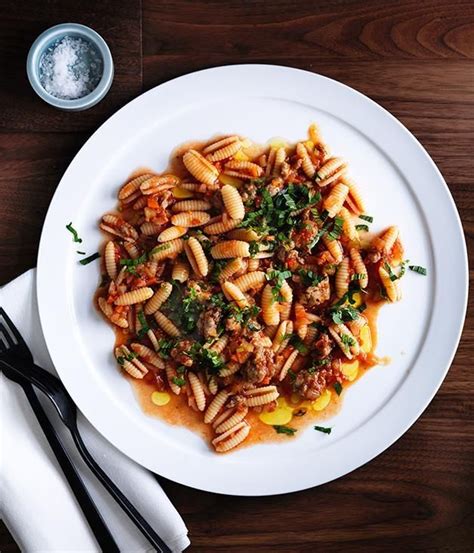 Luca's gnocchetti Sardi with pork, fennel sausage ragù, anchovy and mint | Recipe | Fennel ...