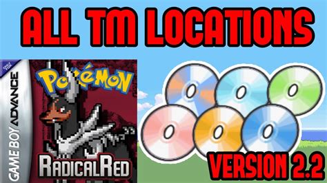 All TM Locations | Pokemon Radical Red (Version 2.2) - YouTube