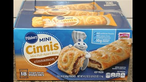 Pillsbury Mini Cinnis: Cinnamon Mini Pull-Apart Rolls Review - YouTube