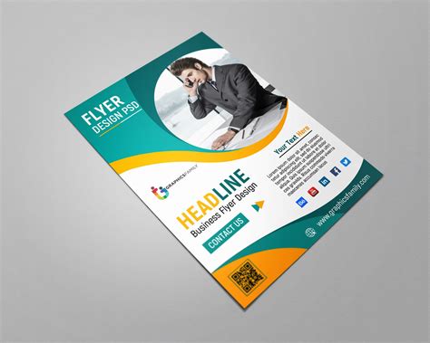 Business Flyer Template Design PSD – GraphicsFamily