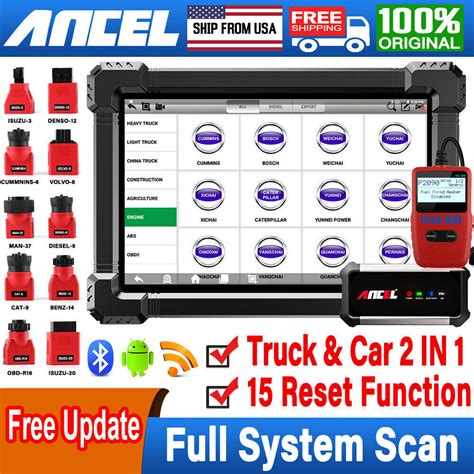 Heavy Duty Diesel HD Truck Scanner All System Diagnostic Tool ABS DPF ...