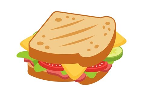 Premium Vector | Sandwich with vegetables Food icon Vector illustration