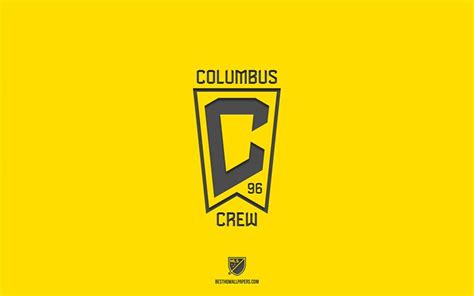 Download wallpapers Columbus Crew, yellow background, American soccer ...