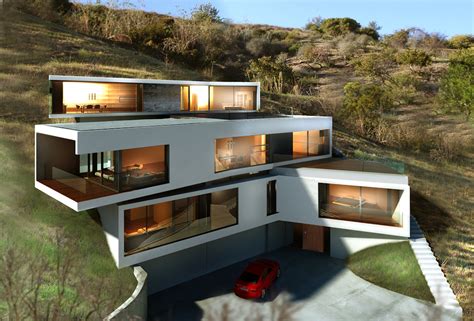 Modern House On Hillside