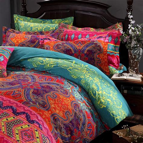 Amazon.com: FADFAY Exotic Boho Duvet Cover Set Queen 100% Brushed ...