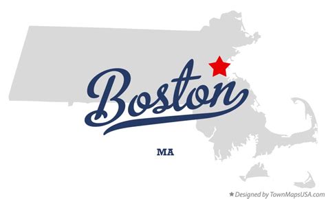 Map of Boston, MA, Massachusetts