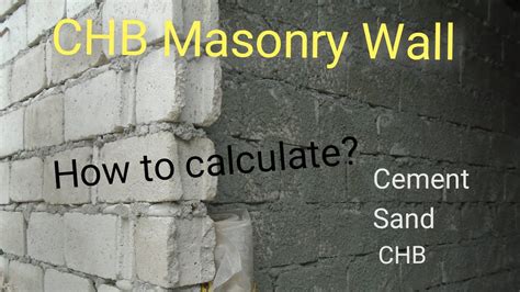 CHB Masonry Wall - How to Calculate the needed materials - YouTube