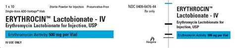 Erythrocin Injection - FDA prescribing information, side effects and uses