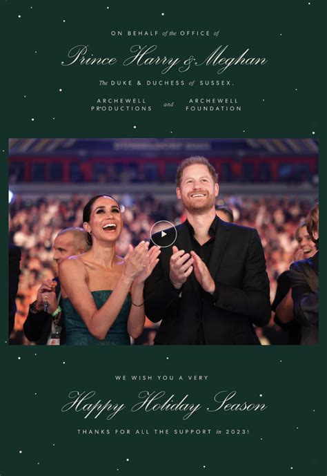 Prince Harry and Duchess Meghan Release Their Festive 2023 Christmas Card - starssdiary.com