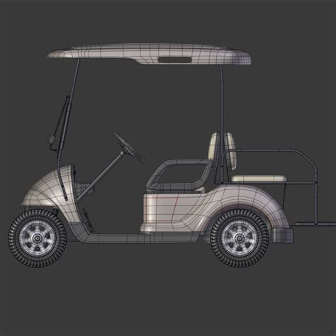 golf cart 3d model