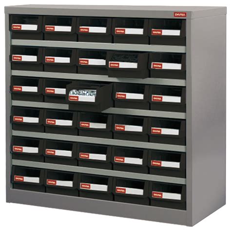 Metal Storage Tool Cabinet for Use in Industrial Workspaces - 30 Drawers in 5 Columns | Tool ...