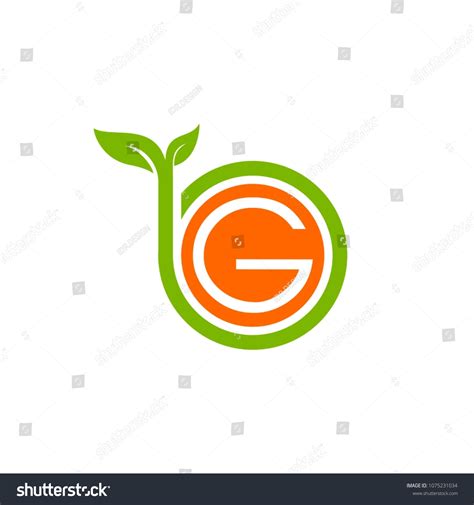 G Bg Logo Design Green Leaf Stock Vector (Royalty Free) 1075231034 ...