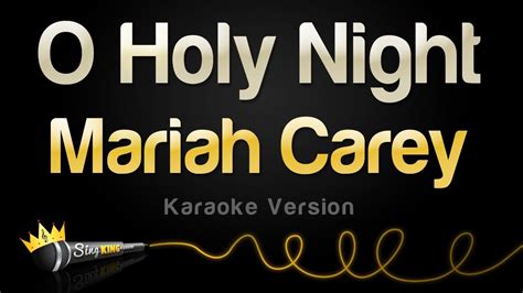 Mariah Carey - O Holy Night (Karaoke Version) - YouTube