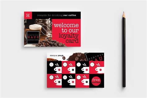 Cafe Loyalty Card Template in PSD, Ai & Vector - BrandPacks