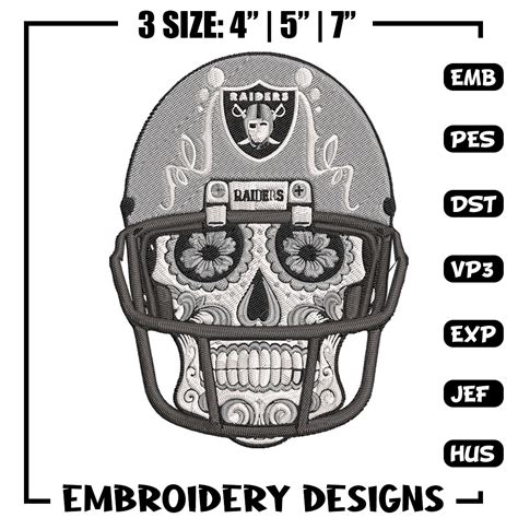 Skull Helmet Las Vegas Raiders embroidery design, Las Vegas - Inspire Uplift