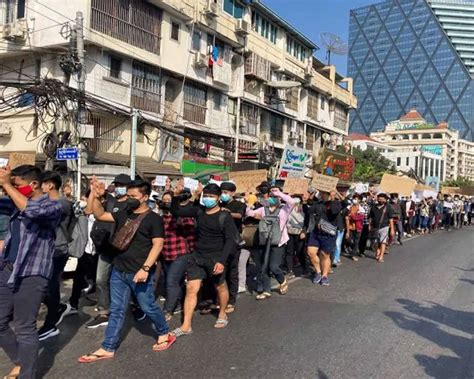 Week after military coup, protests swell rapidly in Myanmar