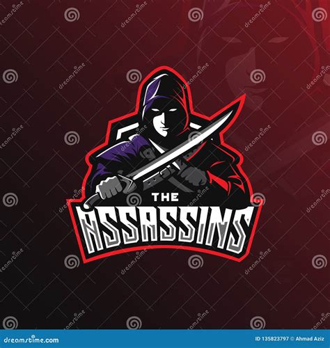 Assassin Vector Logo Design Mascot with Modern Illustration Concept Style for Badge, Emblem and ...