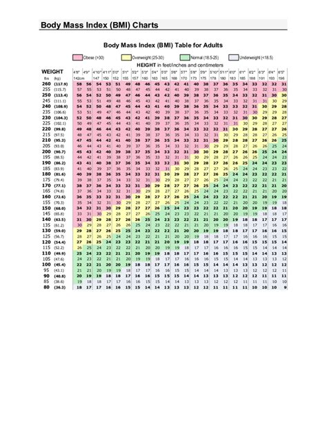 2024 BMI Chart - Fillable, Printable PDF & Forms | Handypdf