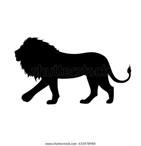 1,291 Lion Walking Black White Illustration Images, Stock Photos ...