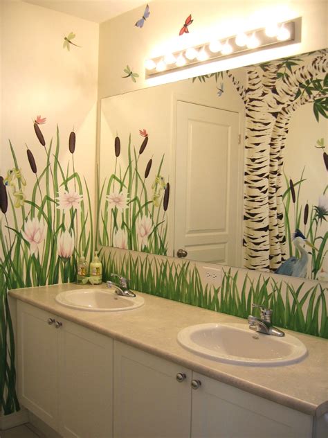 pondmural+finished6.JPG (image) | Bathroom mural, Painting bathroom ...