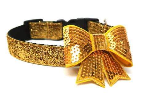 Gold Dog Collar 1 Gold Glitter Dog Collar - Etsy