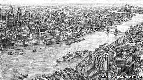 Artist Stephen Wiltshire recreates view from The Shard - BBC News