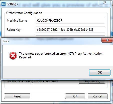 Error 407 Proxy Authentication Required on UiPath Robot - Help - UiPath Community Forum