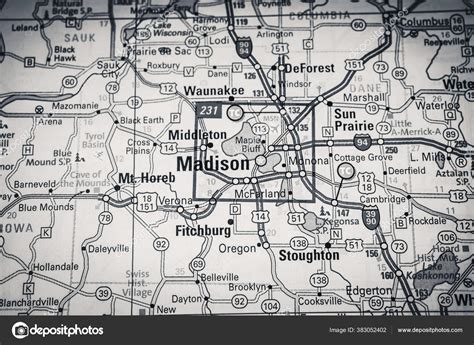 Madison Usa Travel Map Stock Photo by ©aallm 383052402