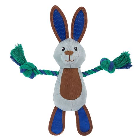 Top Paw® Tuff Rabbit Dog Toy - Rope, Squeaker | Dog toys, Toy puppies ...