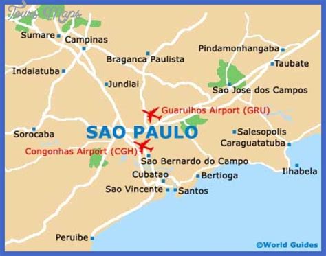 Sao Paulo Map - ToursMaps.com