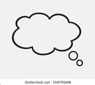 Silhouette Think Bubble Isolated On Gray Stock Vector (Royalty Free) 1545702608 | Shutterstock