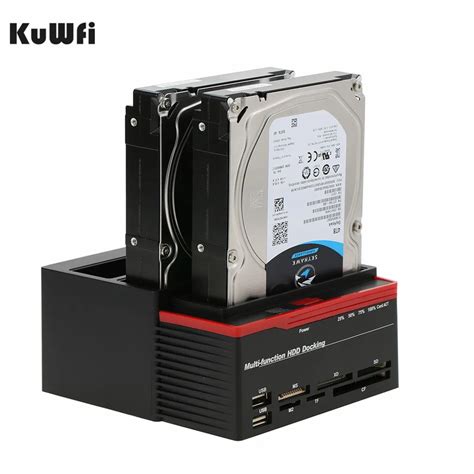 External HDD Hard Drive Docking Station Card Reader 2.5"3.5"HDD USB 3.0 ...