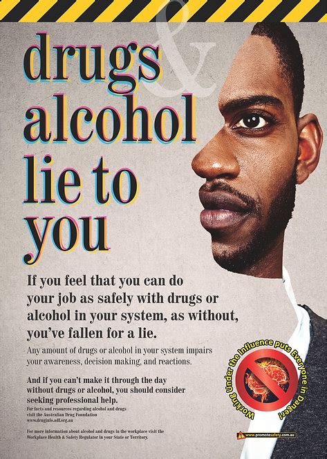 Drugs & Alcohol Lie to You Safety Posters | Promote Safety