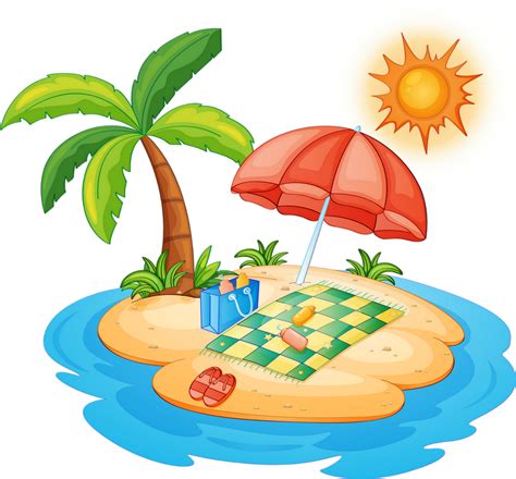 Vacances, plage png, tube été - Vacation, beach clipart