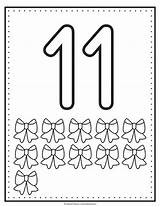 Number 11 Coloring Page sketch template